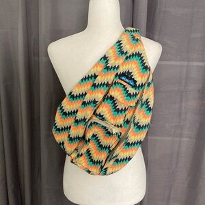 Kavu Cactus Bloom Rope Bag One Shoulder Cotton Canvas Backpack